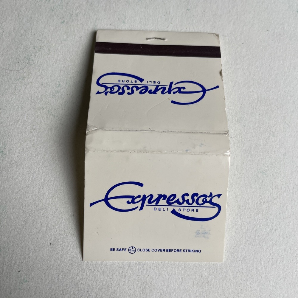 Vintage Matchbook Expressos Deli Store NYC Style Advertising Unstruck Rare